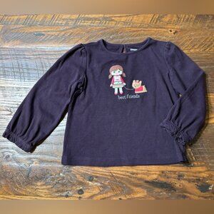 Gymboree 4t Top “Best Friends” soft top in plum color